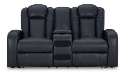 Fyne-Dyme Power Reclining Loveseat with Console - Furniture House (VA)