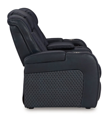 Fyne-Dyme Power Reclining Loveseat with Console - Furniture House (VA)