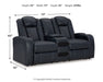 Fyne-Dyme Power Reclining Loveseat with Console - Furniture House (VA)
