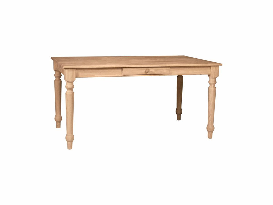 John Thomas Unfinished Solid Top Farmhouse Table image