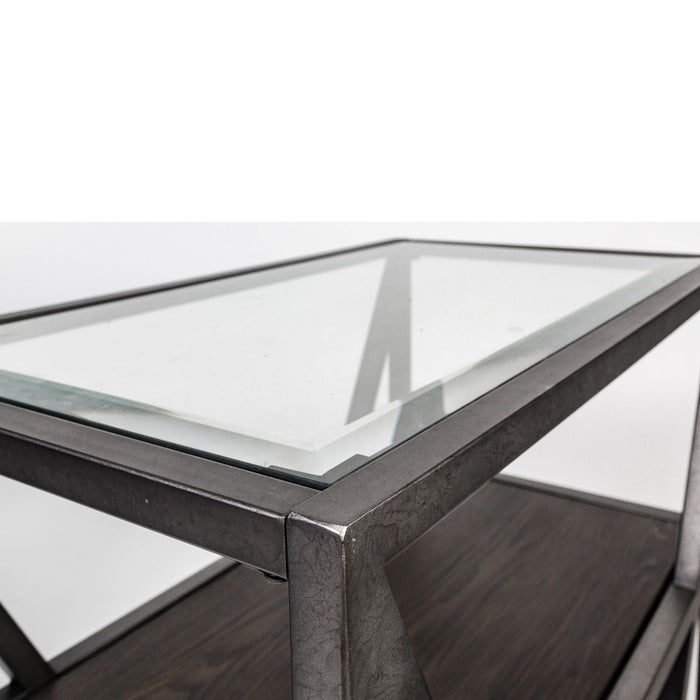 Arista Rectangular Cocktail Table in Cobblestone Brown - Furniture House (VA)