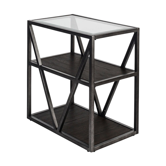 Arista Chair Side Table in Cobblestone Brown - Furniture House (VA)