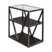 Arista Chair Side Table in Cobblestone Brown - Furniture House (VA)