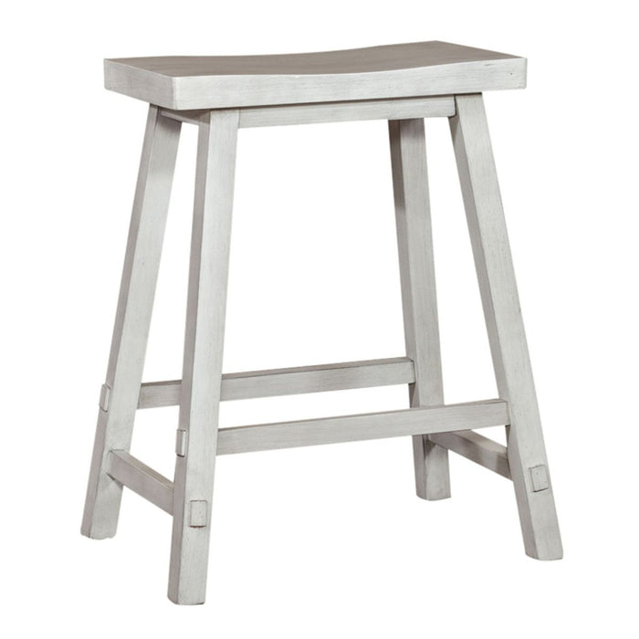 Liberty Furniture Creations II 30 Inch Sawhorse Barstool in White (Set of 2)