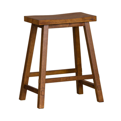 Creations II 24 Inch Sawhorse Barstool in Tobacco Finish (Set of 2) - Furniture House (VA)