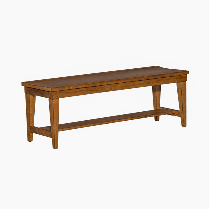 Hearthstone Bench in Rustic Oak - Furniture House (VA)