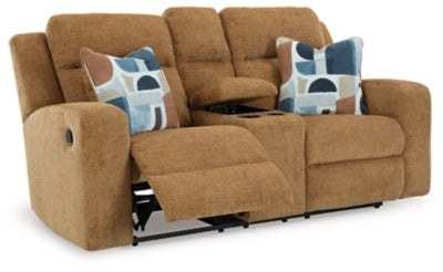 Kanlow Reclining Loveseat with Console - Furniture House (VA)