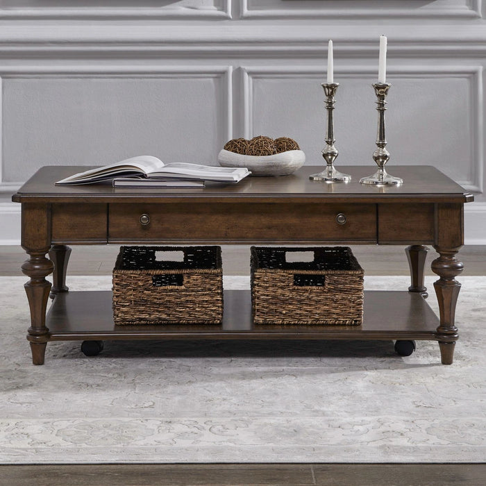 Arden Road Rectangular Cocktail Table in Satin Cherry image