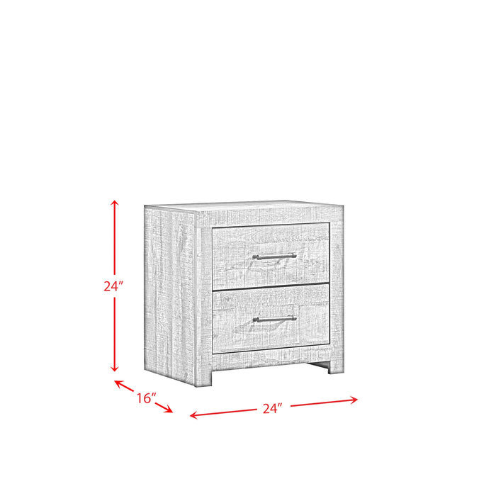 Bailey Bookcase Panel Bedroom Set with 2 Nightstands