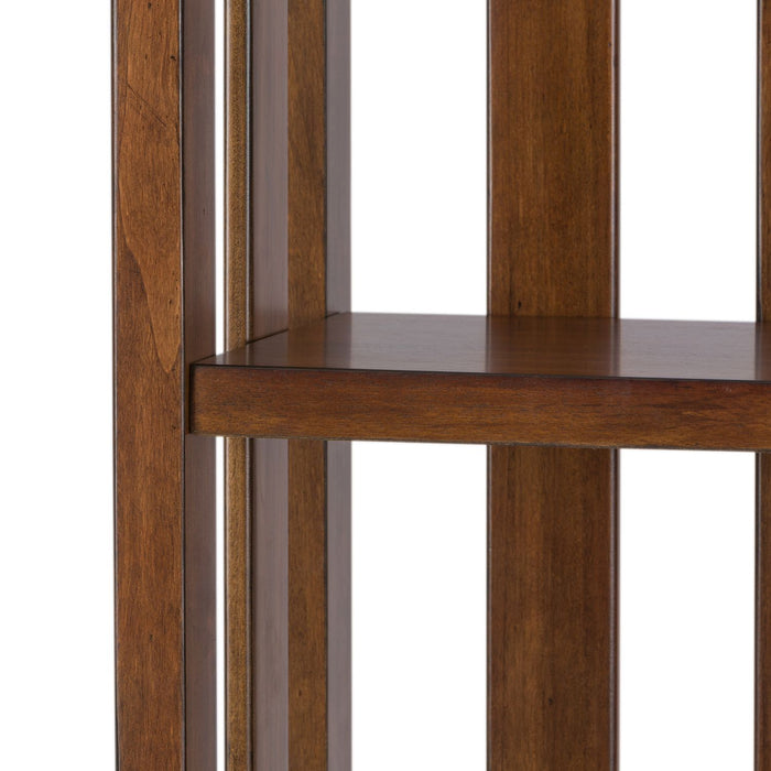 Arlington House Open Bookcase in Cobblestone Brown - Furniture House (VA)