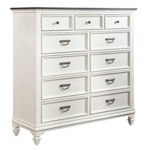Allyson Park 11 Drawer Chesser in Wirebrushed White - Furniture House (VA)