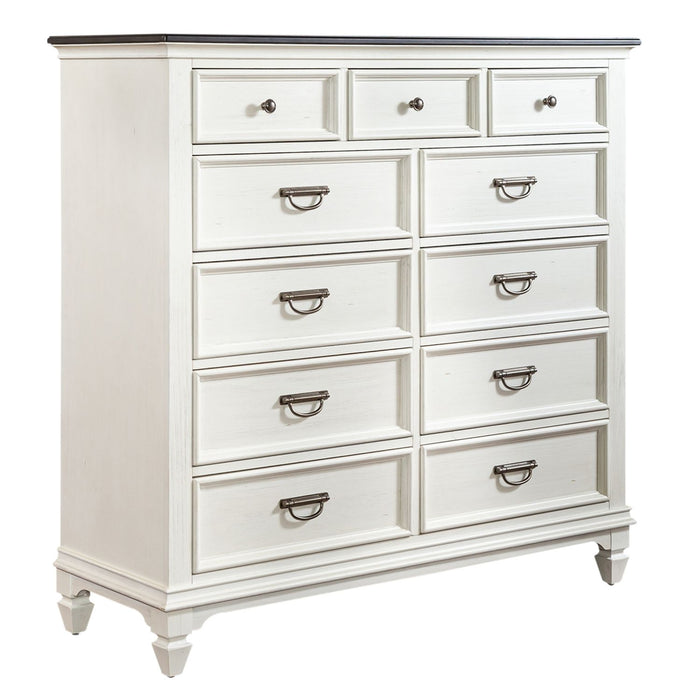 Allyson Park 11 Drawer Chesser in Wirebrushed White - Furniture House (VA)