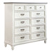 Allyson Park 11 Drawer Chesser in Wirebrushed White - Furniture House (VA)