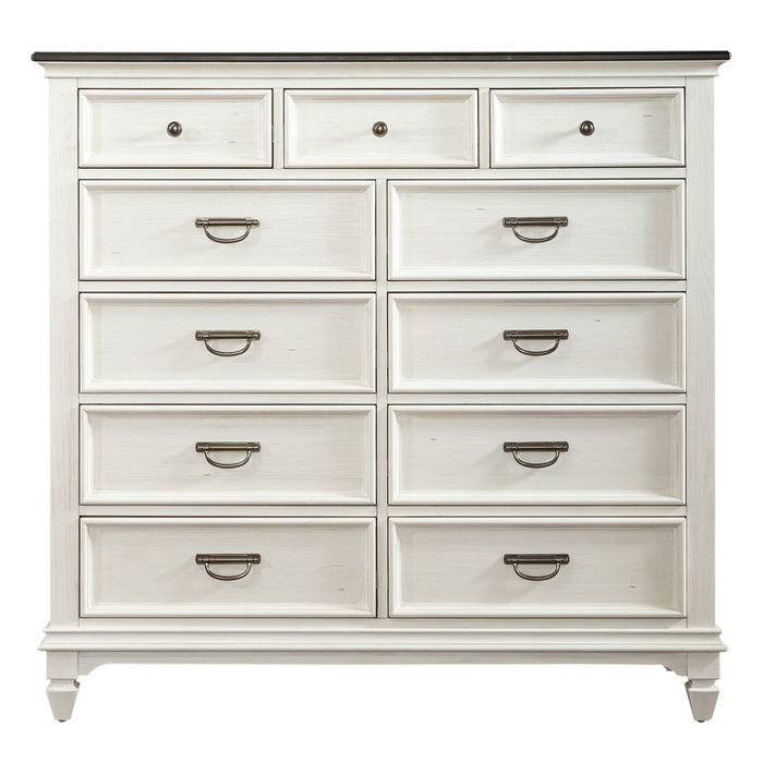 Allyson Park 11 Drawer Chesser in Wirebrushed White - Furniture House (VA)