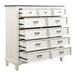 Allyson Park 11 Drawer Chesser in Wirebrushed White - Furniture House (VA)