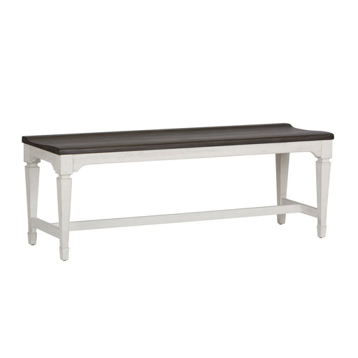 Allyson Park Wood Seat Bench in Wirebrushed White - Furniture House (VA)