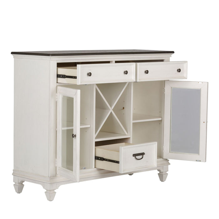 Allyson Park Buffet in White with Charcoal - Furniture House (VA)