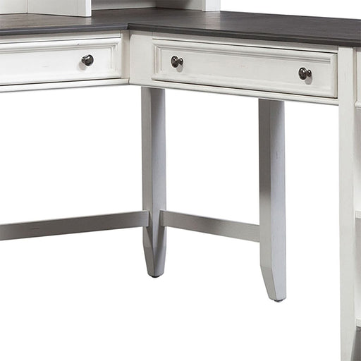 Liberty Furniture Allyson Park Right Turn Writing Desk in Wirebrushed White image