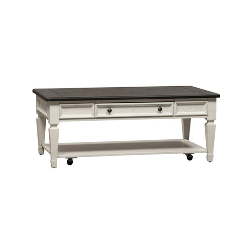 Allyson Park Rectangular Cocktail Table in Wirebrushed White - Furniture House (VA)