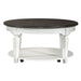 Allyson Park Round Cocktail Table in White - Furniture House (VA)