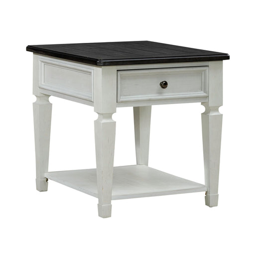 Allyson Park Drawer End Table in Wirebrushed White - Furniture House (VA)