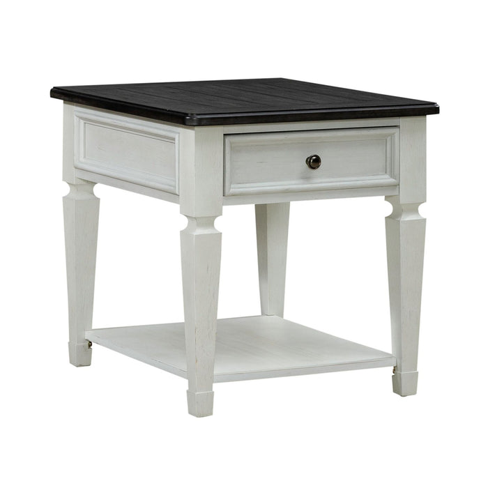 Allyson Park Drawer End Table in Wirebrushed White - Furniture House (VA)