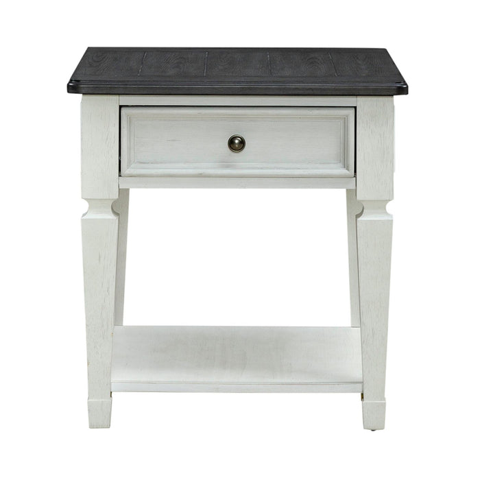 Allyson Park Drawer End Table in Wirebrushed White - Furniture House (VA)