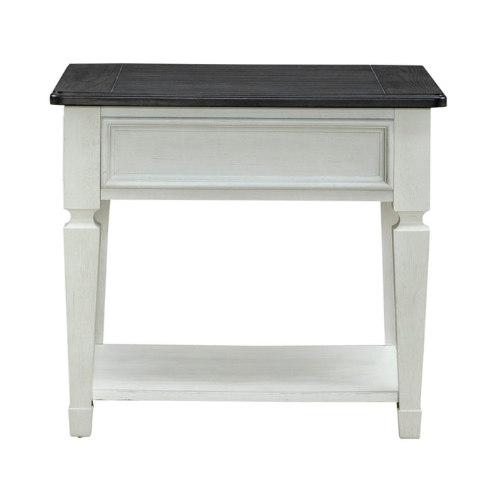 Allyson Park Drawer End Table in Wirebrushed White - Furniture House (VA)