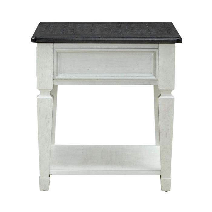 Allyson Park Drawer End Table in Wirebrushed White - Furniture House (VA)