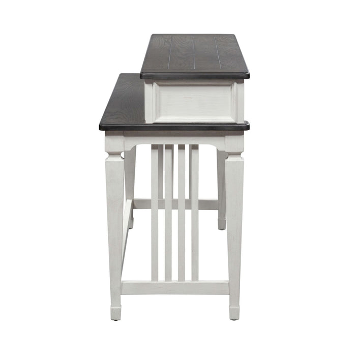 Allyson Park Console Bar Table in Wirebrushed White image