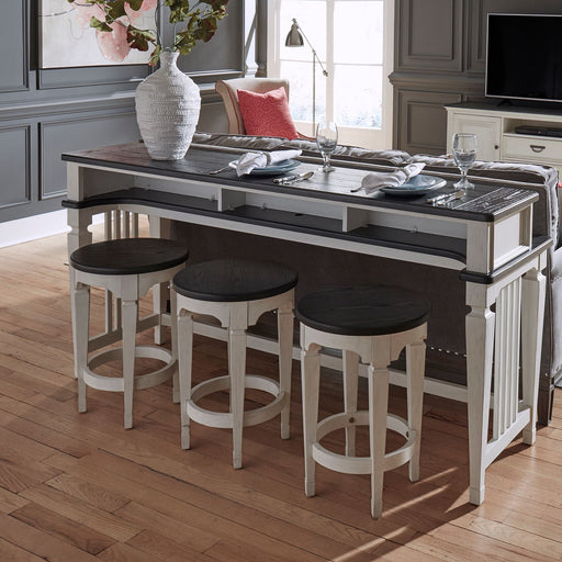 Allyson Park Console Stool in Wirebrushed White - Furniture House (VA)