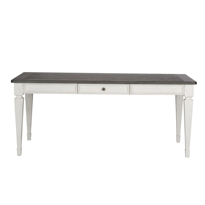 Allyson Park Rectangular Leg Table in White with Charcoal - Furniture House (VA)