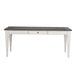 Allyson Park Rectangular Leg Table in White with Charcoal - Furniture House (VA)