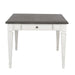 Allyson Park Rectangular Leg Table in White with Charcoal - Furniture House (VA)