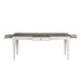 Allyson Park Rectangular Leg Table in White with Charcoal - Furniture House (VA)