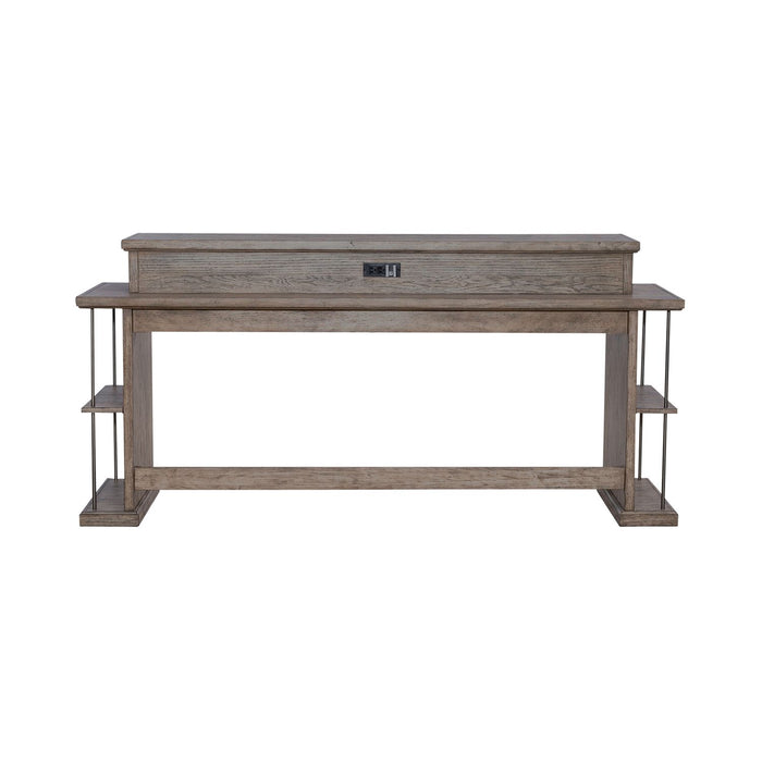 City Scape Console Bar Table in White Oak Veneers - Furniture House (VA)