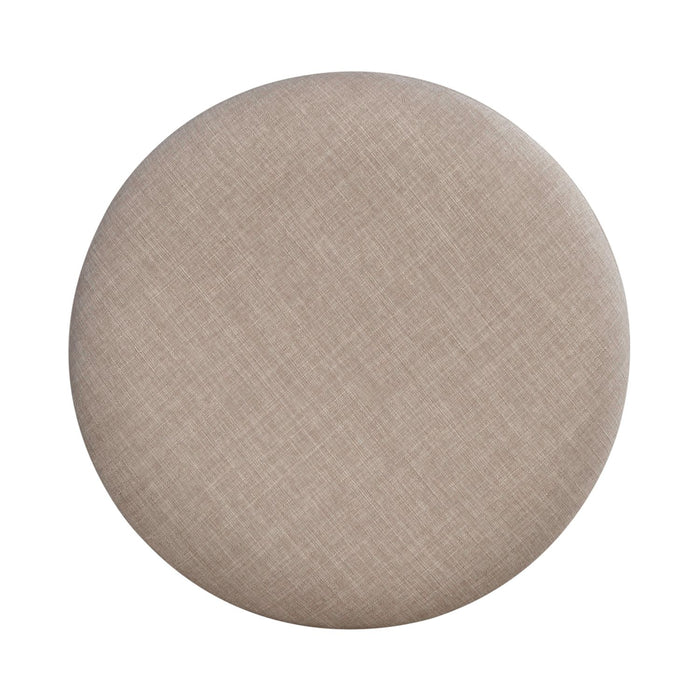 City Scape Upholstered Swivel Console Stool in White Oak Veneers