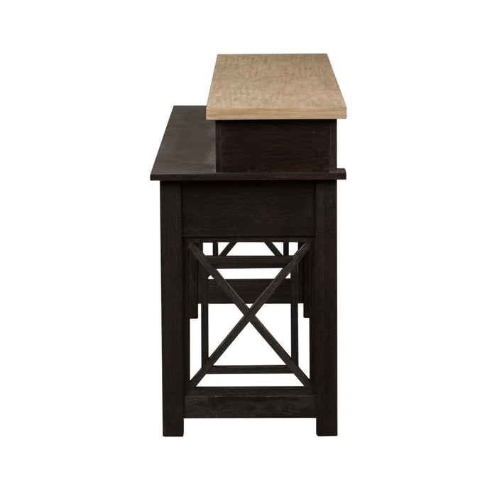 Heatherbrook Console Bar Table in Charcoal and Ash - Furniture House (VA)