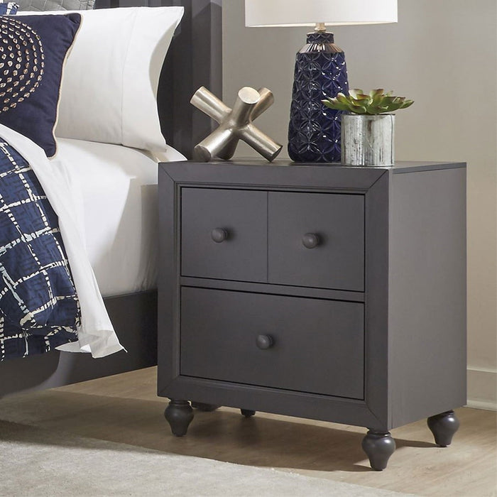 Liberty Furniture Cottage View Nightstand in Dark Gray