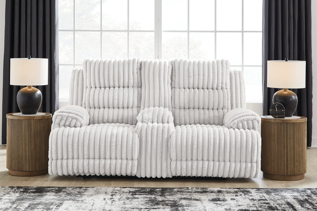 Rhines Falls Power Reclining Loveseat with Console - Furniture House (VA)