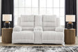 Rhines Falls Power Reclining Loveseat with Console - Furniture House (VA)