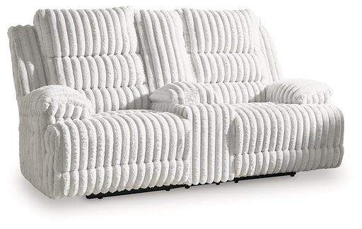 Rhines Falls Power Reclining Loveseat with Console - Furniture House (VA)