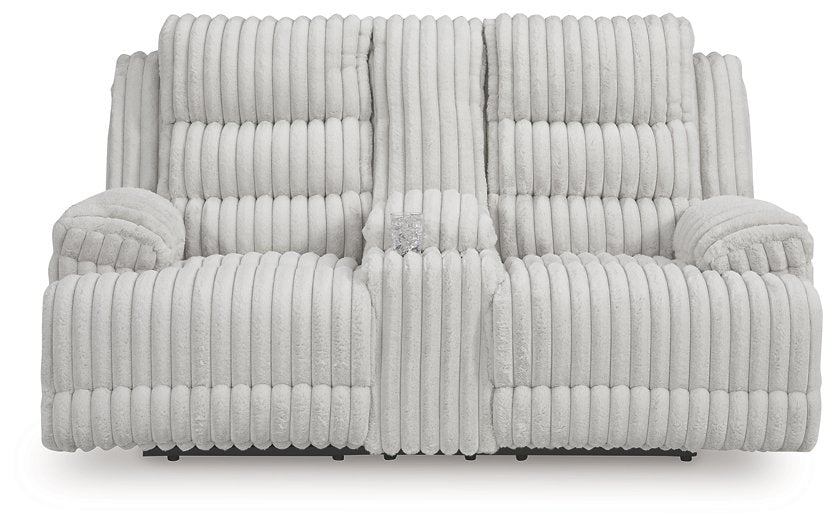 Rhines Falls Power Reclining Loveseat with Console - Furniture House (VA)