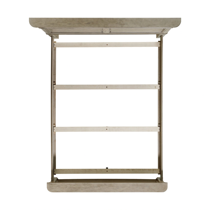 Whit-Ash Panel Bedroom Set with Door Chest in Light Grey