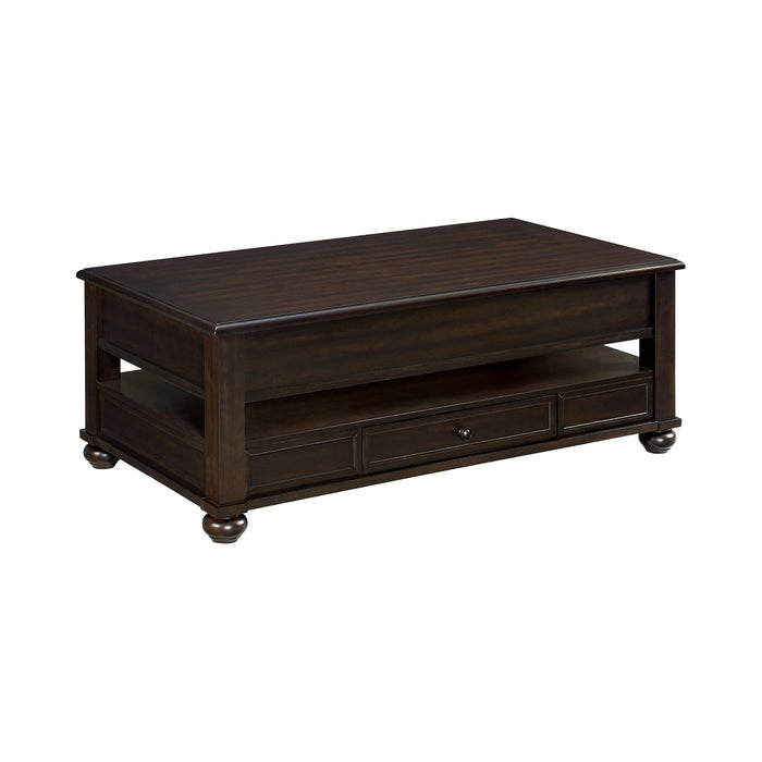 Wagner Rectangular Lift-Top Coffee Table w/ Casters in Cherry