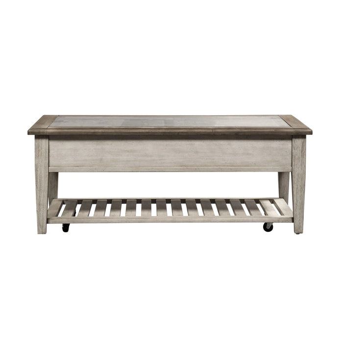 Heartland Rect Ceiling Tile Cocktail Table in Antique White image