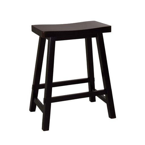 Creations II 24 Inch Sawhorse Barstool in Black (Set of 2) - Furniture House (VA)