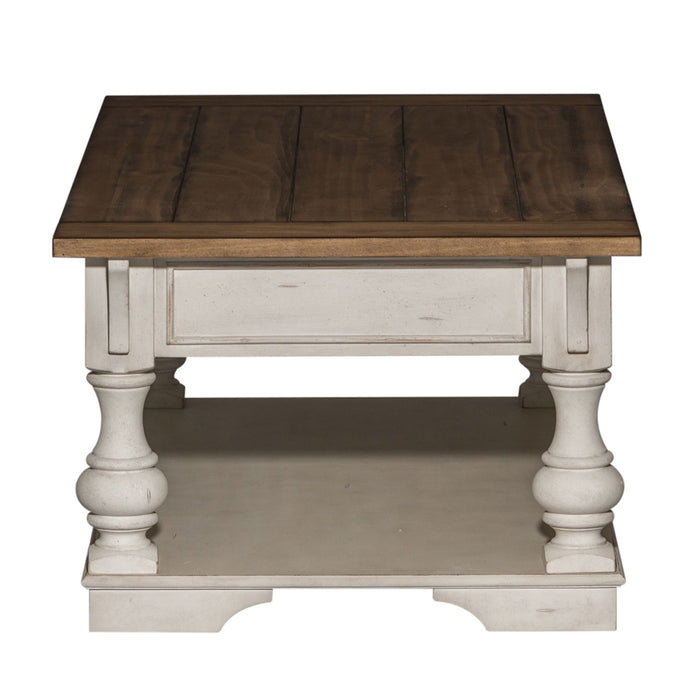 Morgan Creek Cocktail Table in Antique White - Furniture House (VA)