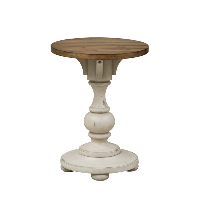 Morgan Creek Chair Side Table in Antique White image