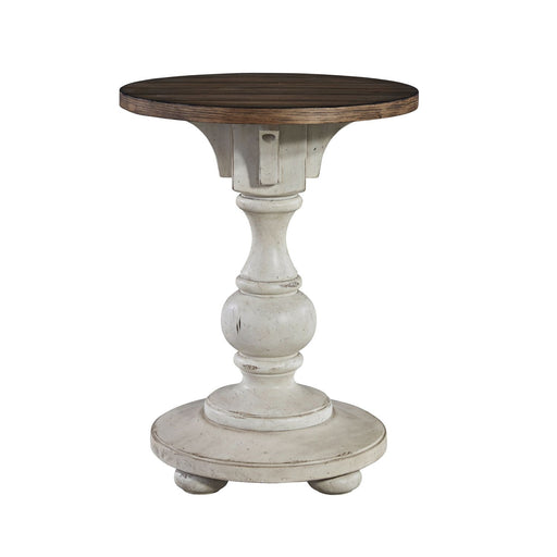 Morgan Creek Chair Side Table in Antique White - Furniture House (VA)